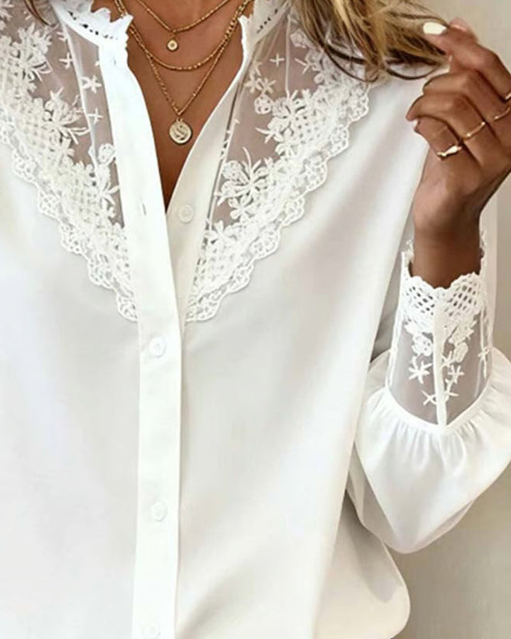 Stijlvol en Elegant Patchwork Shirt