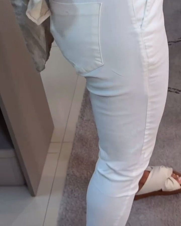 Casual Pencil Pants met trekkoord