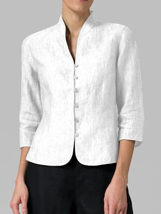 Stijlvolle blouse met opstaande kraag voor dames