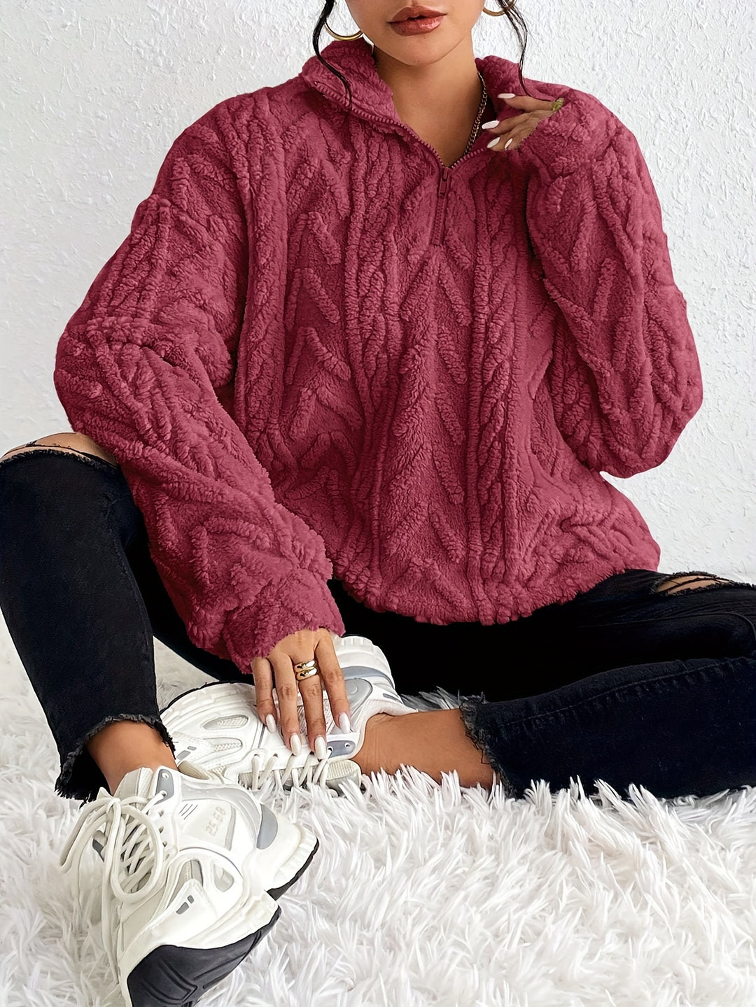 Hazel | Elegante fleece trui