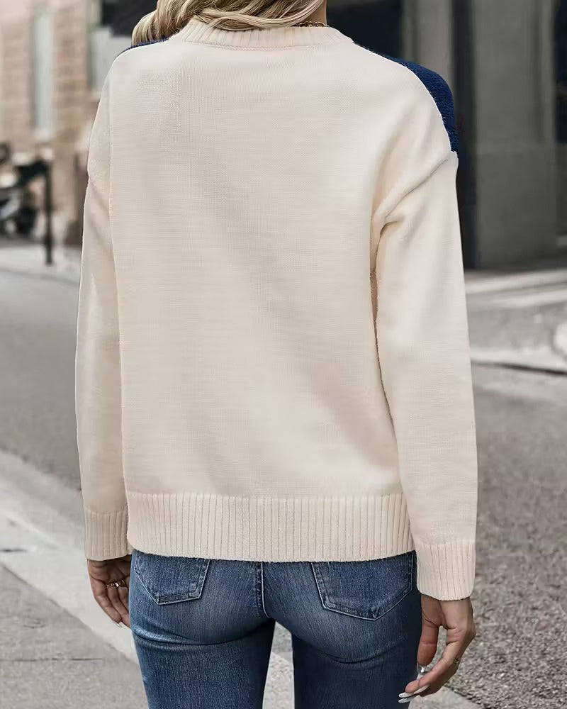 Fashion trui met ronde hals