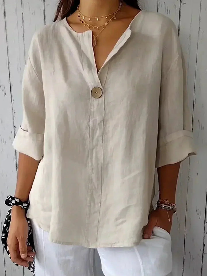 Moderne pasvorm Casual V-hals Blouse