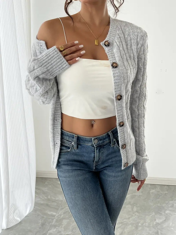 Gebreide Cable Cardigan voor dames