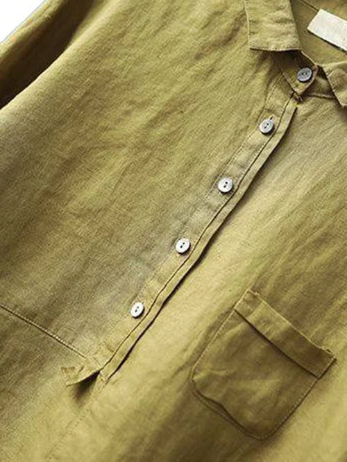Elegante blouse met knopen en flatteuze bedekking