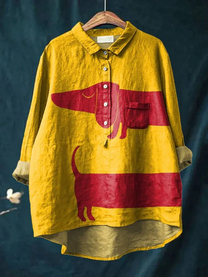 Bold Dog Art Shirt met Charlie