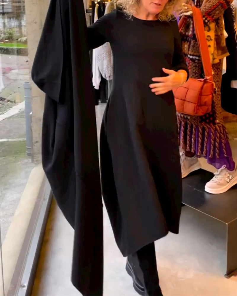 Elegante effen jurk