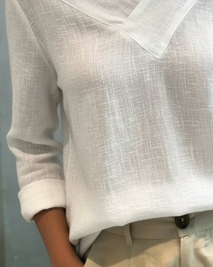 Stijlvolle V-hals Off-The-Shoulder Top