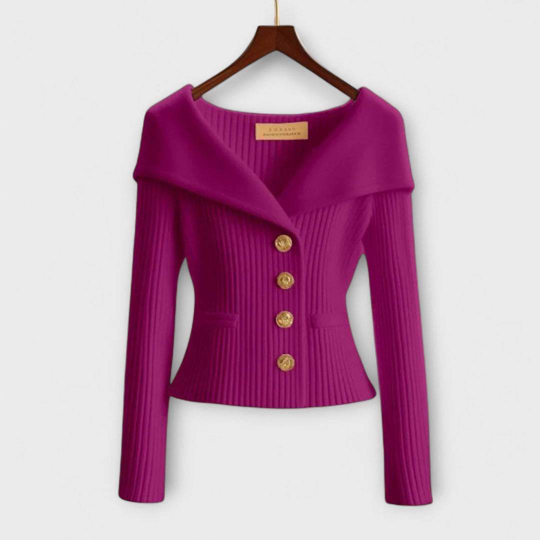 Warme Textured Knit Jacket voor dames