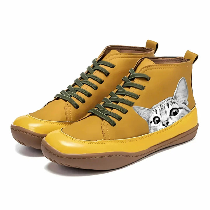 Leren Boots met Kattenontwerp
