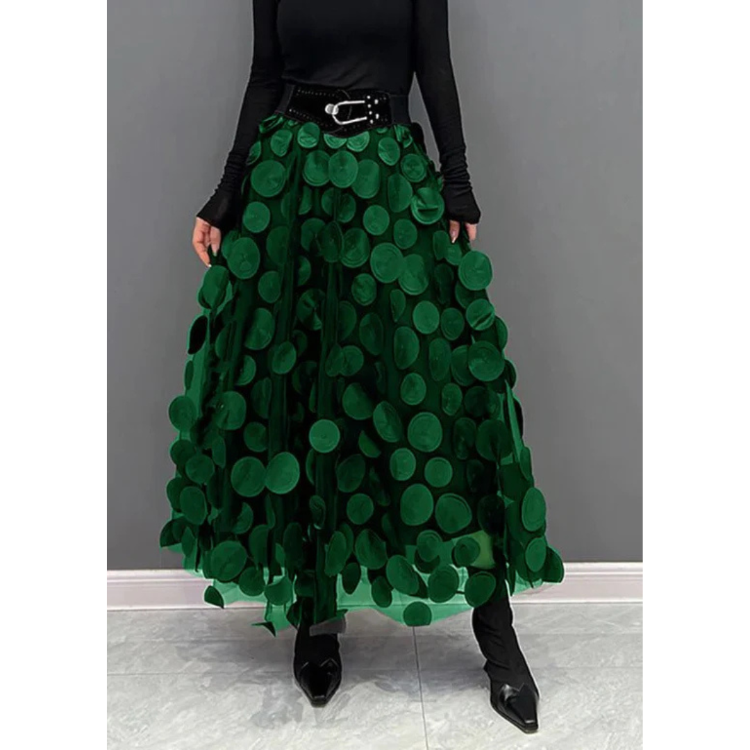 Classic Vintage Polka Dot Maxi Rok
