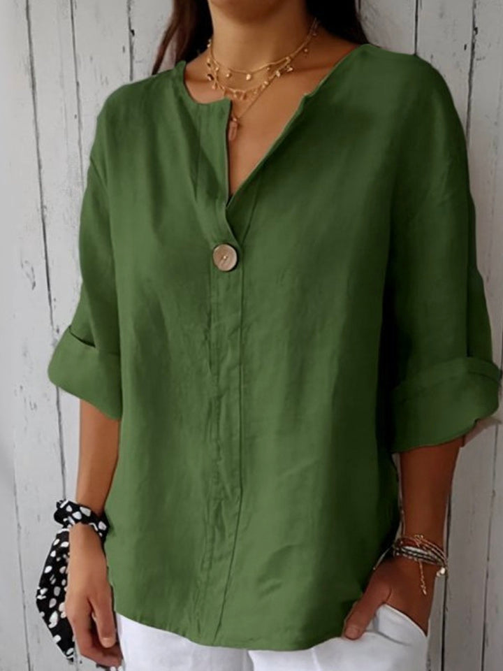 Moderne pasvorm Casual V-hals Blouse