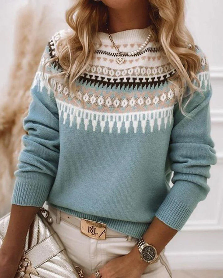 Printed pullover trui met lange mouwen
