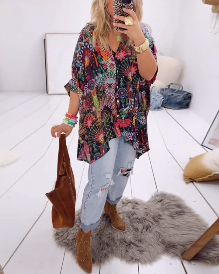 Losse Fashion Printed Blouse