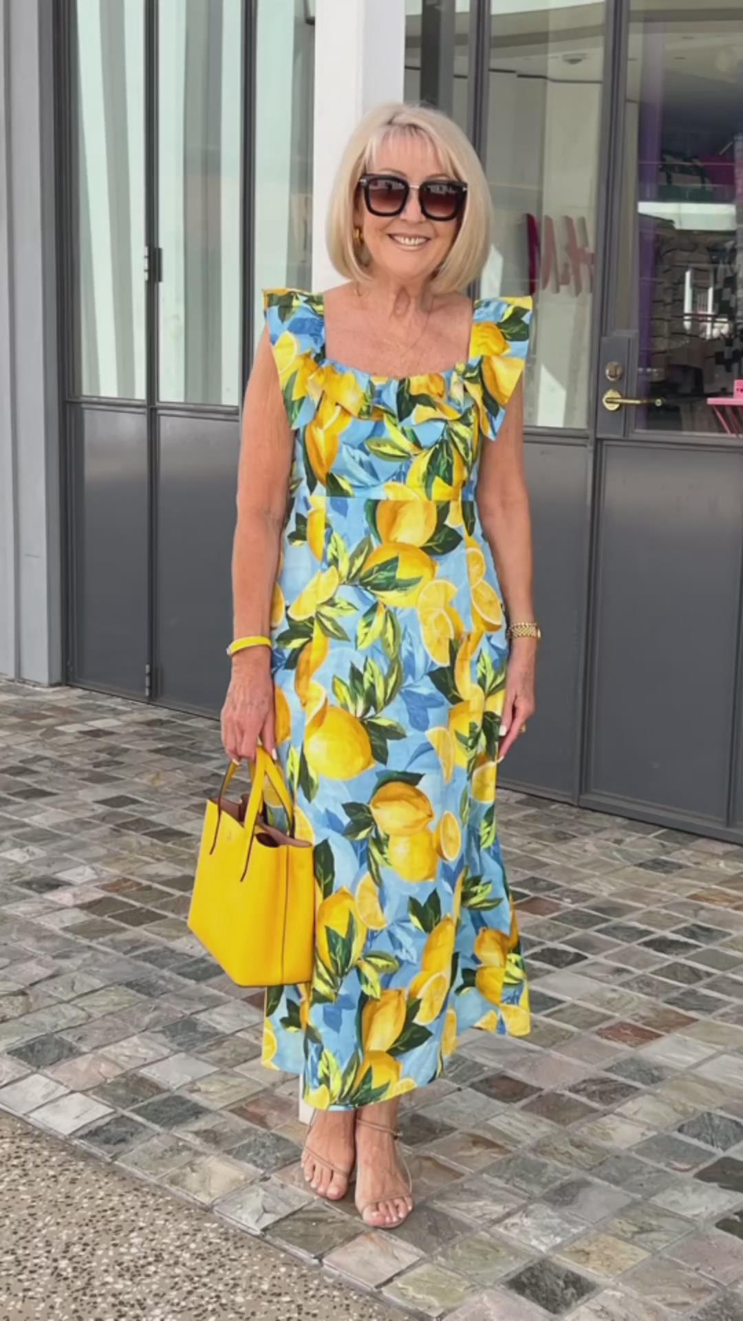 Tunic Dress met citroenprint en Relaxed Fit