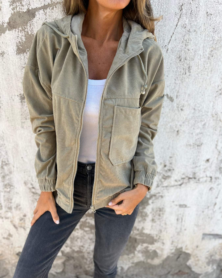 Soft Lined Corduroy Jacket voor dames