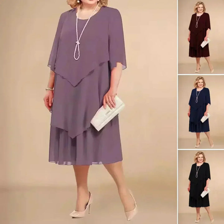 Verfijnde Drape Midi Jurk
