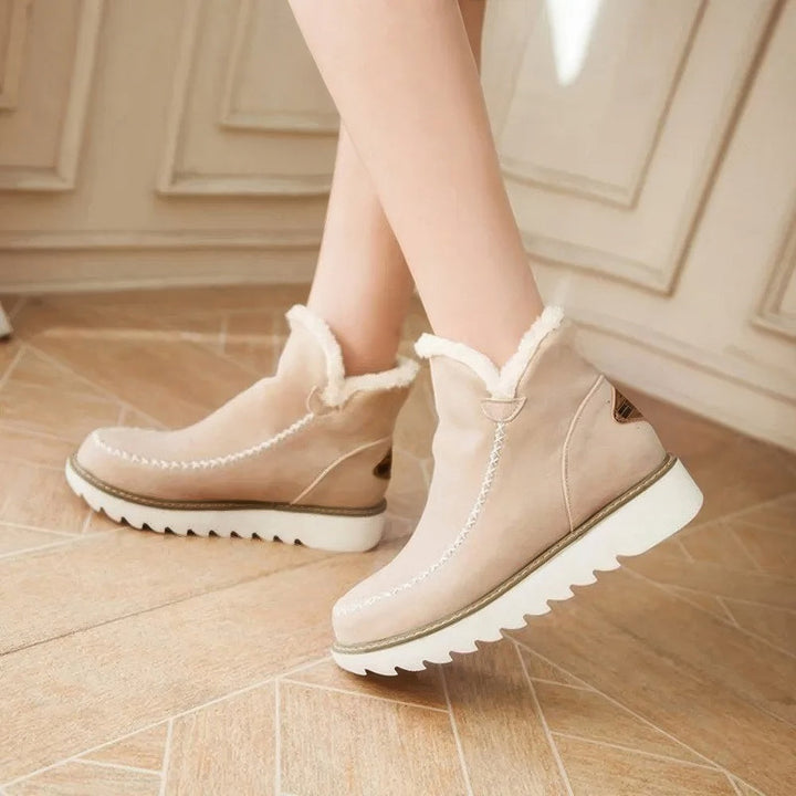 Dames Cashmere Suede Snow Enkellaarsjes