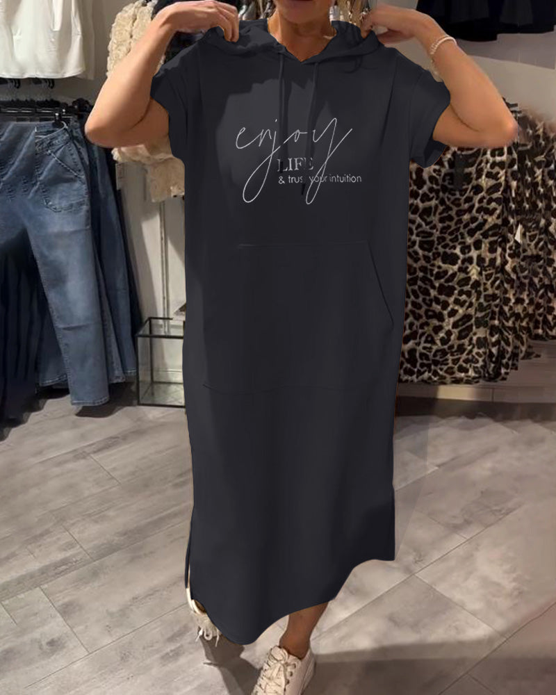 Relaxed Fit Pullover Hoodie Jurk