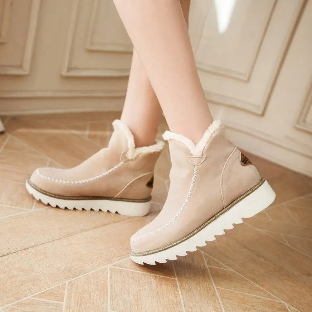 Dames Cashmere Suede Snow Enkellaarsjes