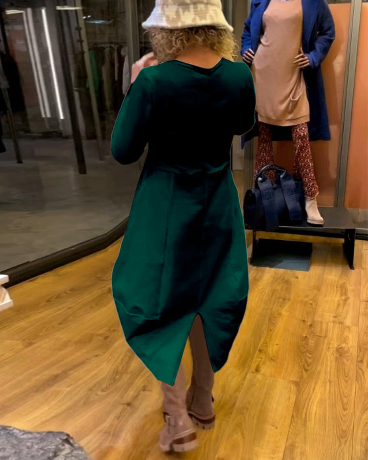 Elegante effen jurk