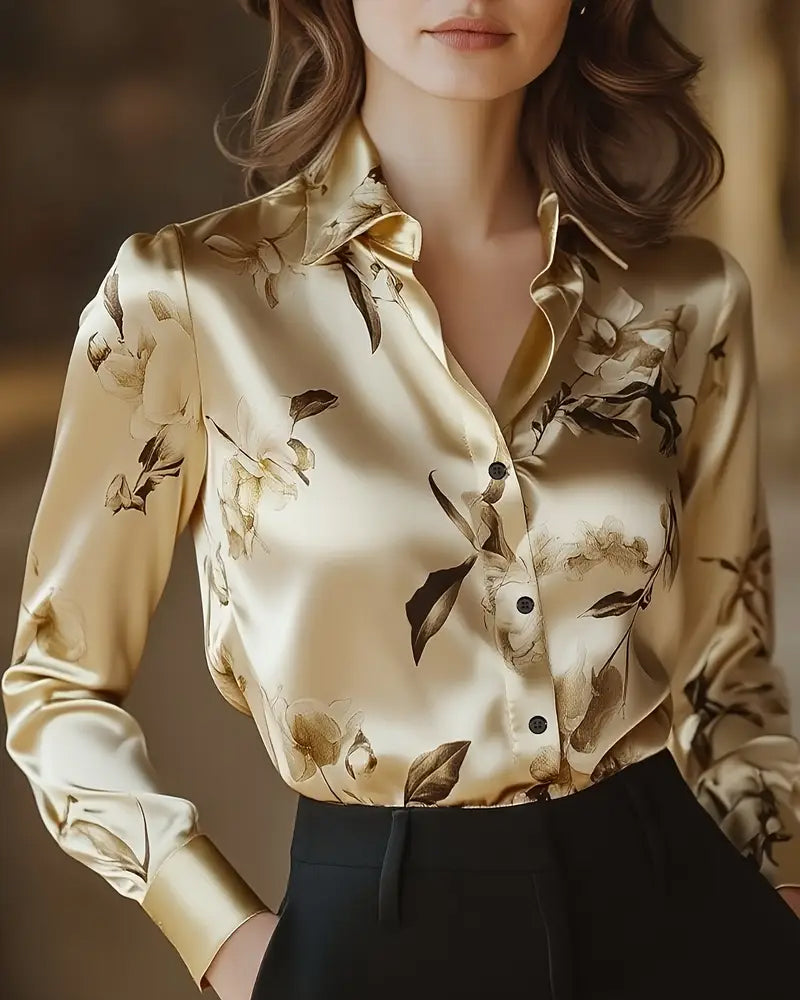 Retro Style overhemd met bloemenprint