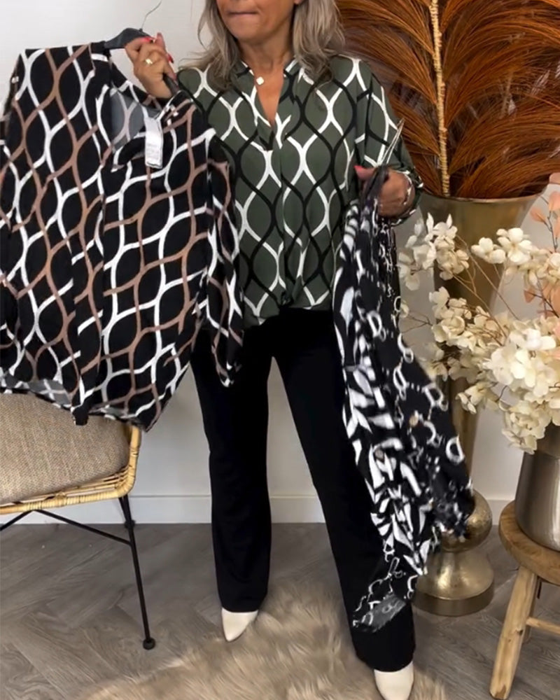 Casual blouse met lange mouwen