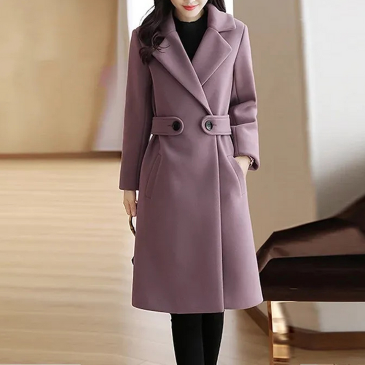Elegante lange trenchcoat met riem