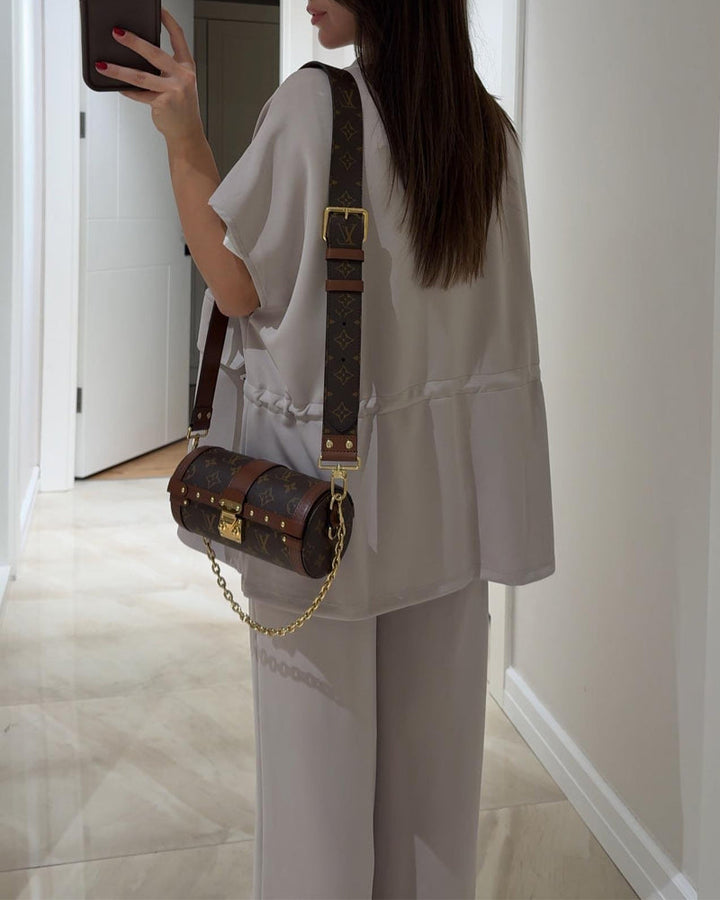 Chic Top and Pants Outfit met stretch taille