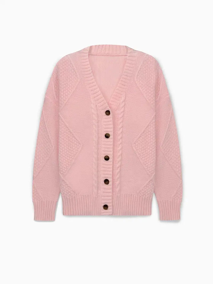 Casual Gekleurde Cable Knit Cardigan voor dames