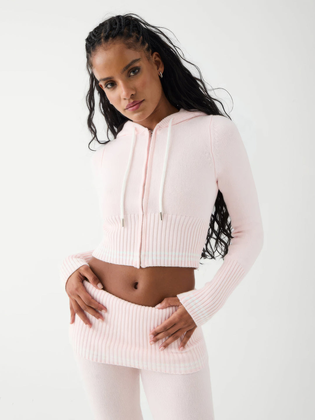 Luxe gebreide winter bijpassende set
