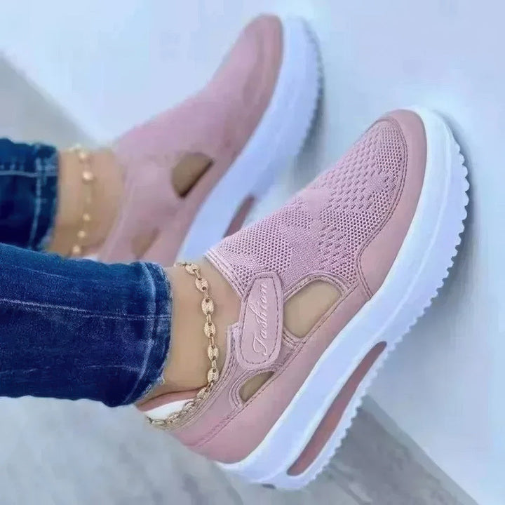 Ademende Cashmere Mesh Platform Sneakers voor dames