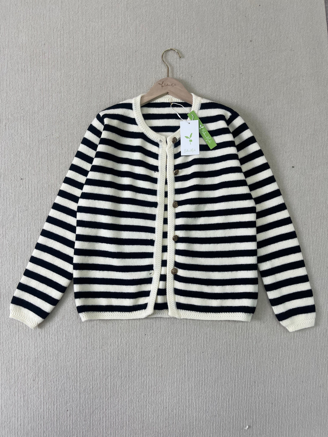 Tijdloos Gestreepte Cardigan