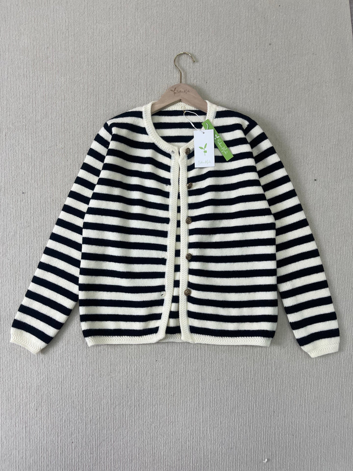 Tijdloos Gestreepte Cardigan