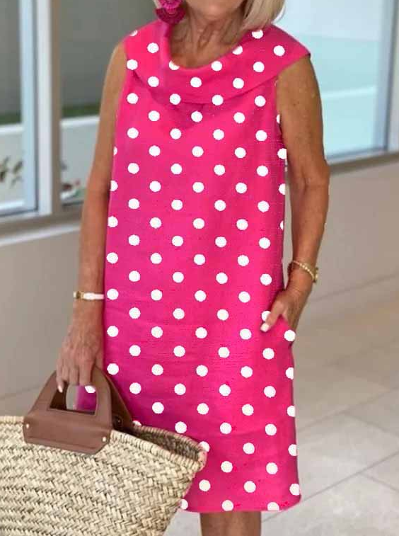 Mouwloze Polka Dot Jurk