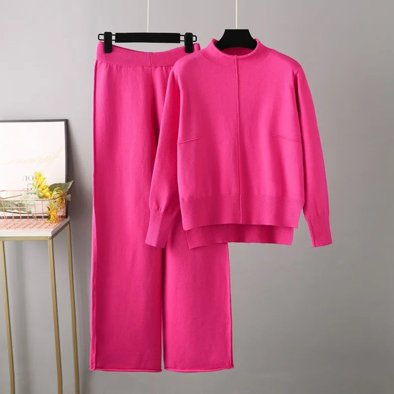 Roma™ - Gebreide dikke warme oversized sweaterbroekset