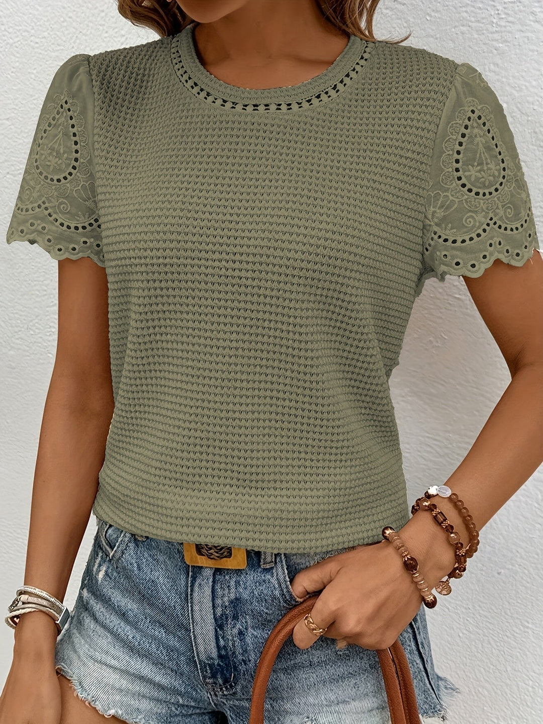 Elegante Crew Neck Top voor dames