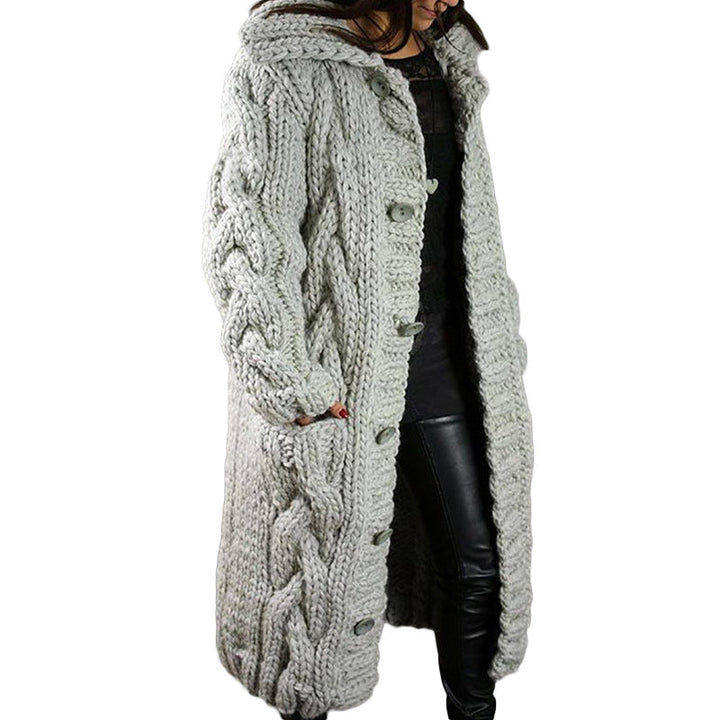Oversized Cardigan Jas voor dames - Single-Breasted Trui