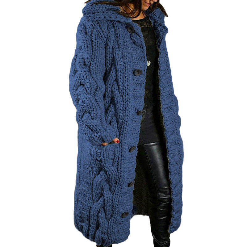 Oversized Cardigan Jas voor dames - Single-Breasted Trui
