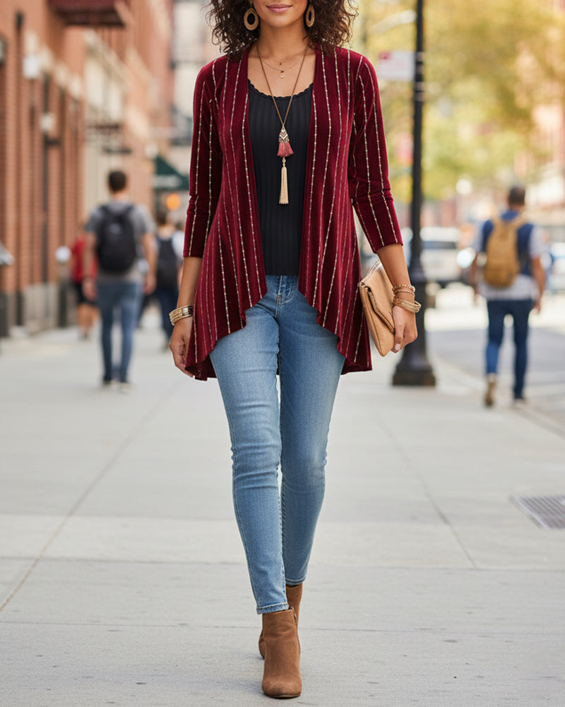 Two-Piece Top met Contraststiksels