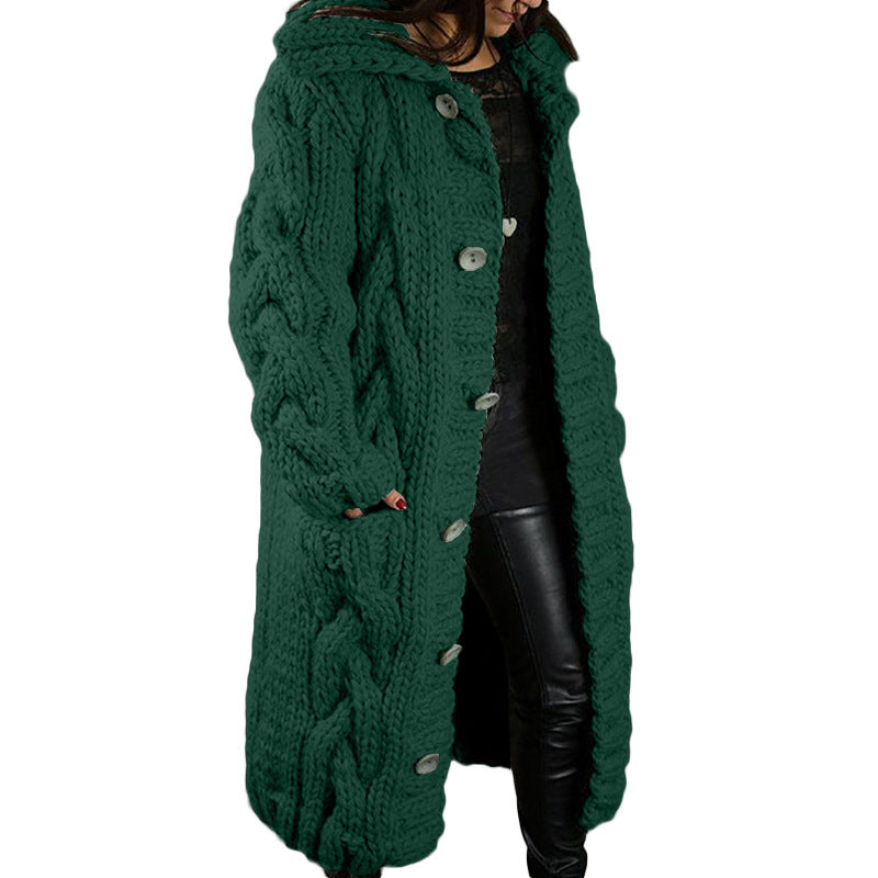 Oversized Cardigan Jas voor dames - Single-Breasted Trui