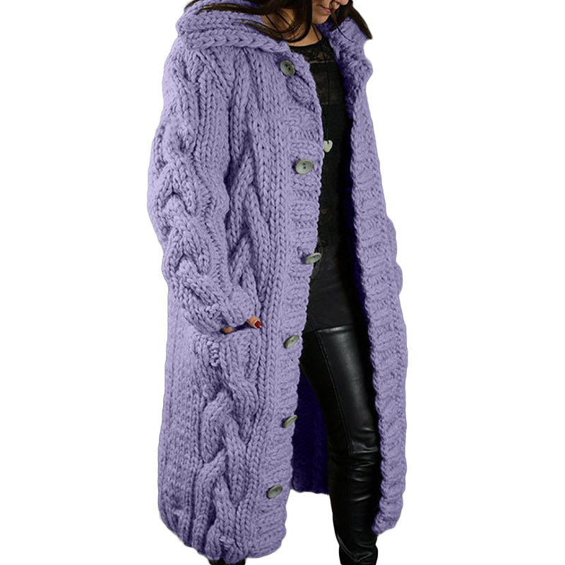 Oversized Cardigan Jas voor dames - Single-Breasted Trui