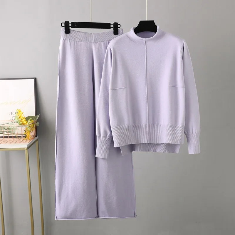 Roma™ - Gebreide dikke warme oversized sweaterbroekset