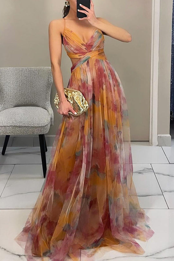 Feminine mouwloze maxi-jurk voor dames