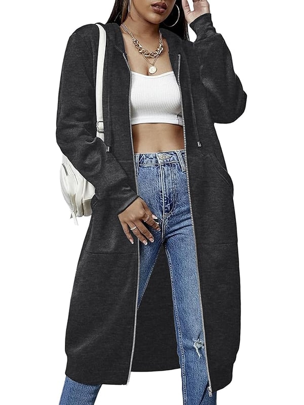 Long Sleeve Hoodie met rits