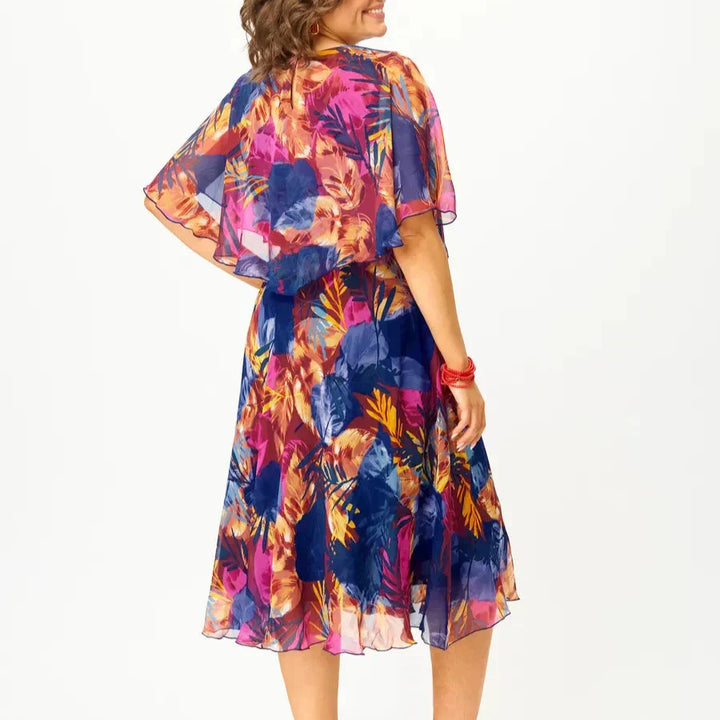 Comfortabele Plus Size Chiffon Jurk