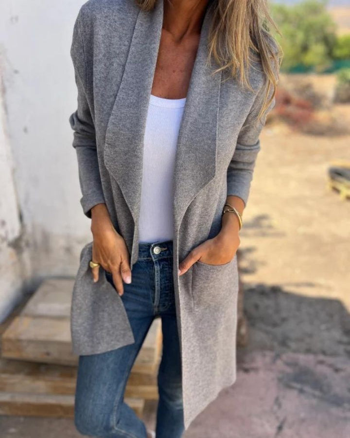 Casual gebreid jasje met open revers