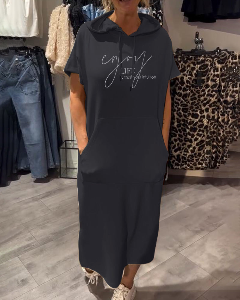 Relaxed Fit Pullover Hoodie Jurk