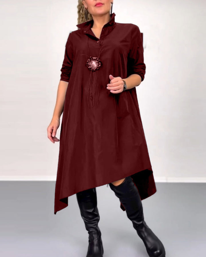 Effen onregelmatige casual jurk