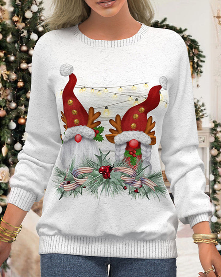 Kersttrui met sneeuwvlokprint