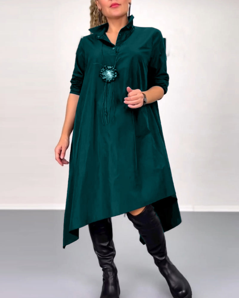 Effen onregelmatige casual jurk